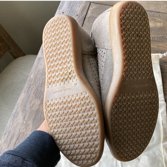 Isabel Marant Baelay booties ankle slouchy vibe boots Taupe perforated l… - Picture 6 of 9